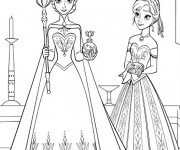 Coloriage et dessins gratuit La Reine des Neiges en ligne à imprimer