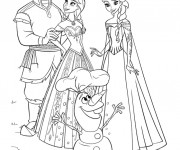 Coloriage et dessins gratuit La Reine des Neiges et ses amis à imprimer