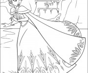 Coloriage Paysage de Elsa La Reine des Neiges