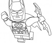 Coloriage et dessins gratuit Lego Batman en vol à imprimer