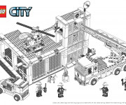 Coloriage et dessins gratuit Lego City Construction de Bâtiment à imprimer