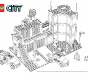 Coloriage et dessins gratuit Lego City Département de Police à imprimer