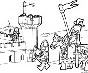 Coloriage et dessins gratuit Lego City Guerre médiéval à imprimer