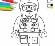 Coloriage Lego City Policier à colorier