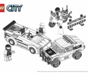 Coloriage et dessins gratuit Lego City véhicules pour enfant à imprimer