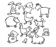 Coloriage et dessins gratuit Animaux de La Ferme couleur à imprimer