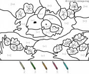 Coloriage et dessins gratuit Addition Le Lapin et l'oiseau à imprimer