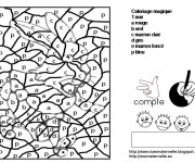 Coloriage et dessins gratuit Magique Lettres pour enfant à imprimer