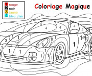 Coloriage Magique numération de voiture