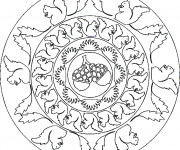 Coloriage et dessins gratuit Mandala Écureuil à imprimer