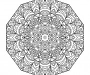 Coloriage et dessins gratuit Adulte Mandala fleuri à imprimer