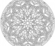 Coloriage et dessins gratuit Mandala artistique à décorer à imprimer