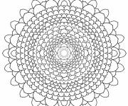Coloriage Mandala complexe à découper