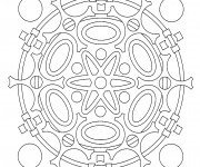 Coloriage et dessins gratuit Mandala Atome En Ligne à imprimer