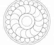 Coloriage et dessins gratuit Mandala En Ligne à décorer à imprimer