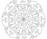 Coloriage et dessins gratuit Mandala Pétale de Fleurs pour Adulte à imprimer