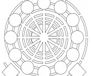 Coloriage et dessins gratuit Mandala Spirale En Ligne à imprimer