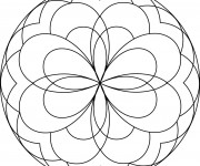 Coloriage Géométrique Mandala Facile