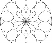 Coloriage Mandala Facile en cercle