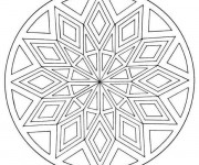 Coloriage Mandala Facile stylisé