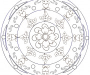 Coloriage et dessins gratuit Mandala Fleur relaxante à imprimer