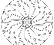 Coloriage Simple Mandala en Ligne