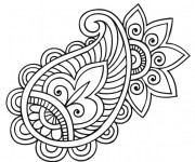 Coloriage et dessins gratuit Fleurs Mandala à colorier à imprimer