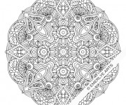 Coloriage et dessins gratuit Mandala Fleur difficile à imprimer à imprimer