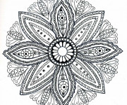 Coloriage et dessins gratuit Mandala Fleurs Adulte Dessin à imprimer