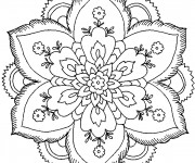 Coloriage et dessins gratuit Mandala Fleurs Artistique à imprimer