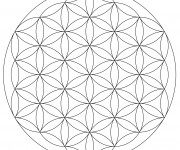 Coloriage et dessins gratuit Mandala Fleurs Géométrique à imprimer