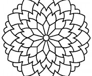 Coloriage et dessins gratuit Mandala Fleurs Multi-Pétales à imprimer
