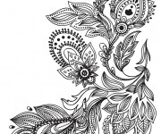 Coloriage et dessins gratuit Plante de Fleur Mandala couleur à imprimer