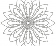 Coloriage Mandala Fleur en noir