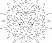 Coloriage Mandala Flocon Cubique