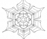 Coloriage et dessins gratuit Mandala Flocon de Neige pour les grands à imprimer