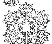 Coloriage et dessins gratuit Mandala Flocon en hiver à imprimer
