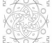 Coloriage Mandala étoile pour Adulte