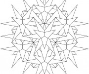 Coloriage Mandala tridimensionnel