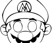 Coloriage Masque de Super Mario