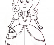 Coloriage et dessins gratuit Une Princesse Maternelle à imprimer