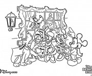 Coloriage Mickey et Les Chansons de Noel