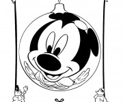 Coloriage Mickey Noel humoristique