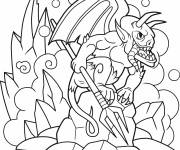 Coloriage Monstre effrayant Halloween