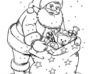 Coloriage et dessins gratuit Père Noel pour enfant à imprimer