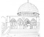 Coloriage et dessins gratuit Mosquée Jérusalem à imprimer
