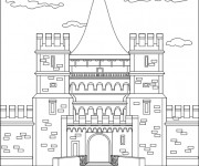 Coloriage et dessins gratuit Palais Britannique en noir et blanc à imprimer