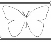 Coloriage Papillon à compléter facile