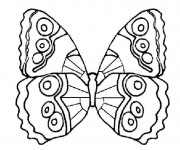 Coloriage Papillon au crayon facile