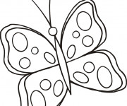 Coloriage et dessins gratuit Papillon à imprimer et découper à imprimer